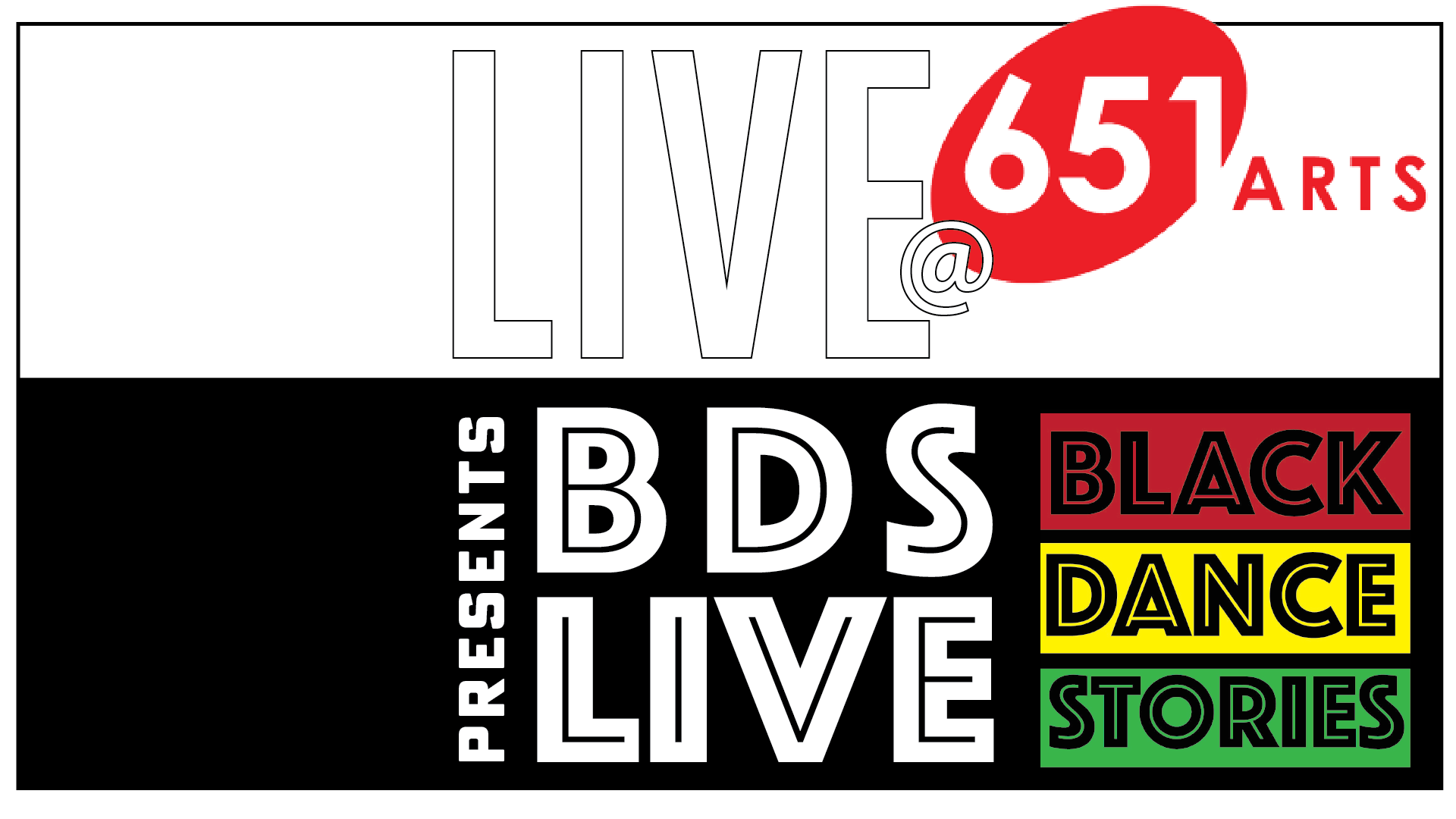 Black Dance Stories LIVE graphic.